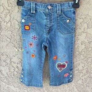 Vintage Mudd Jeans Kids Denim Sz 2T Embroidered Toddler